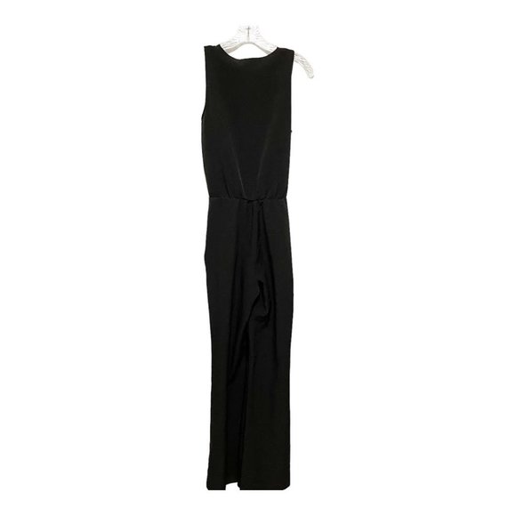 Drew Anthropologie Black Sleeveless Faux Wrap Jumpsuit - Picture 3 of 5